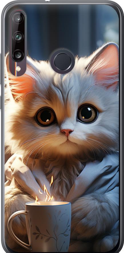 Чехол на Huawei P40 Lite E White cat (5646u-1875-42517)