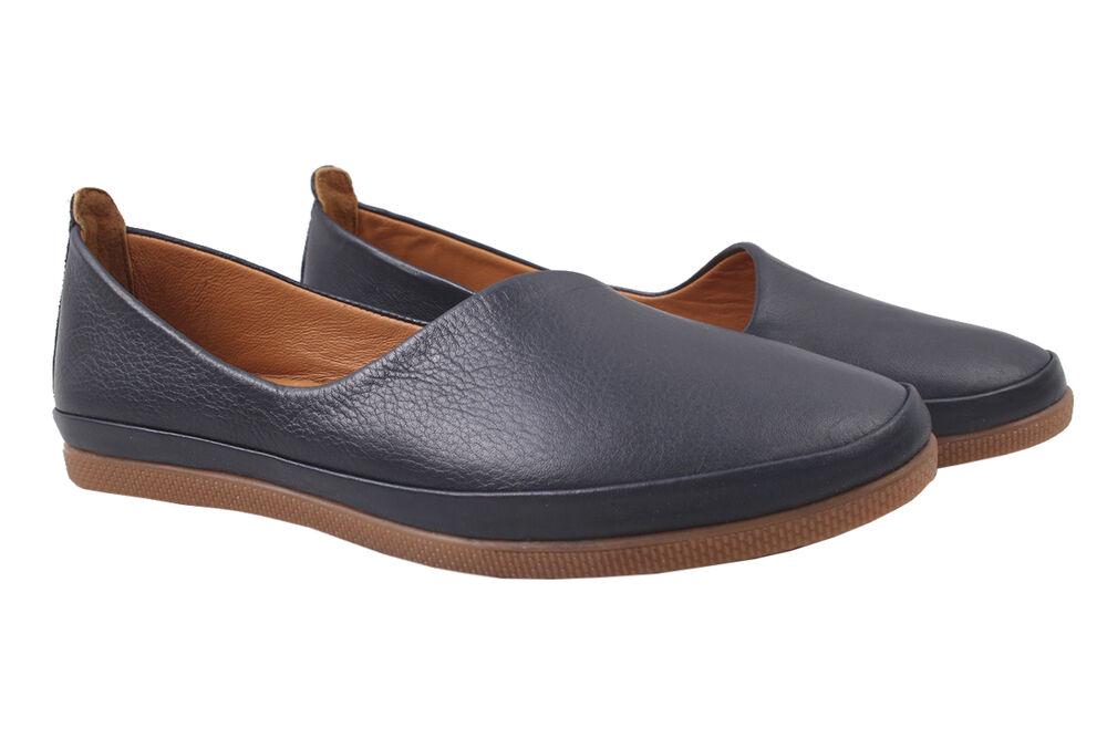 Туфли женские Estile из кожи р. 37 Синий (6-9DTC)