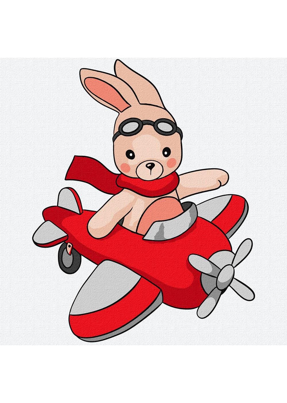 Картина по номерам Ideyka Маленький пилот 25х25 см (KHO6156)