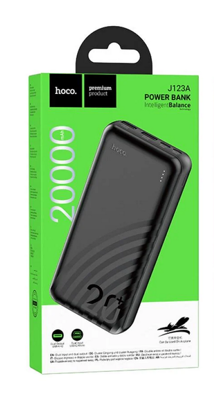 Повербанк Hoco J123A Element 20000 mAh 2A Черный Повербанк Hoco J123A Element 20000 mAh 2A Черный