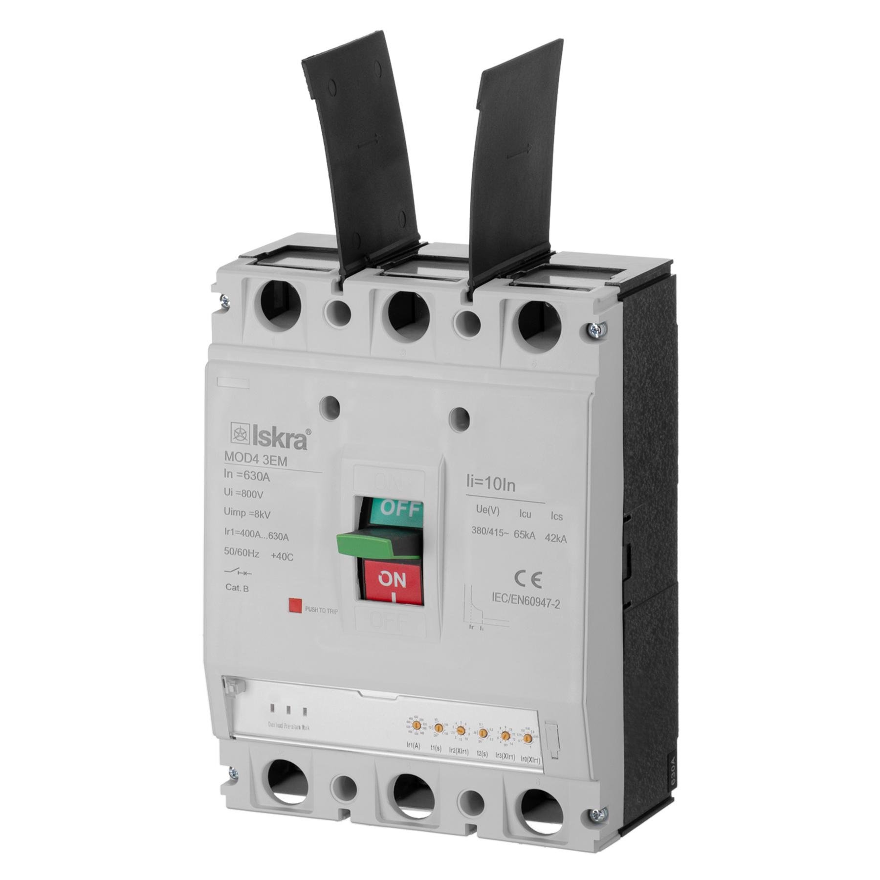 Автоматический выключатель ISKRA MOD4 3EM 630А 65кА с электронным расцепителем (26912)