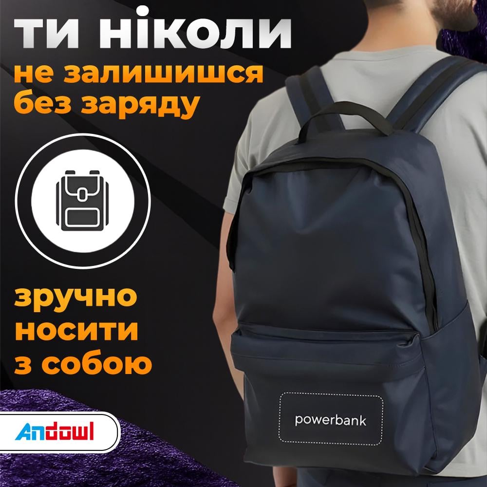 Повербанк AndoWl Q-XD7X1 26000 mah 22,5W с быстрой зарядкой/фонарем/дисплеем для телефона/роутера Черный (8dd272fd) - фото 9 Повербанк AndoWl Q-XD7X1 26000 mah 22,5W с быстрой зарядкой/фонарем/дисплеем для телефона/роутера Черный (8dd272fd) - фото 9