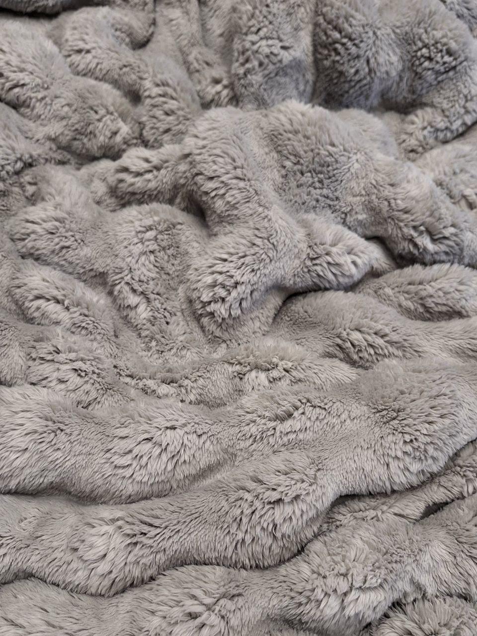 Плед-покрывало флисовый Colorful Home Шторм 200х220 см Светло-серый (1433) - фото 4