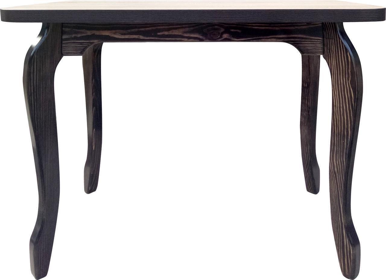 Стол обеденный МАКСИ-МЕбель с фигурными ножками плюс 1000 Дуб молочный/Венге темный (10512)