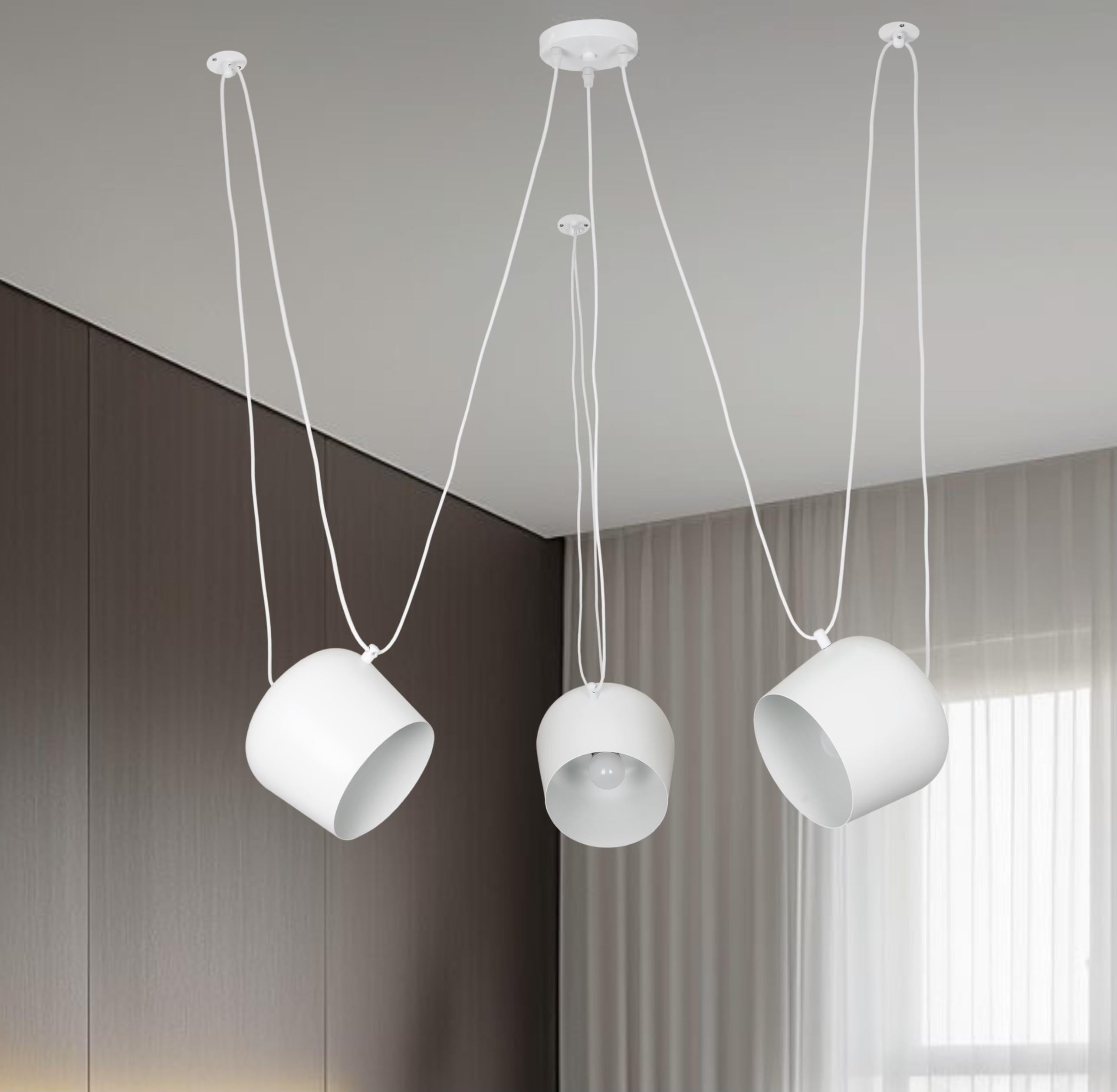 Люстра подвесная на 3 плафона Белый (61-LZ03-3-S WH)