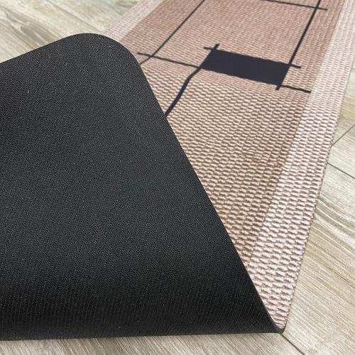 Набор ковриков для кухни/ванной Kitchen Geometry 2в1 диатомитовый 160х50/80х50 см Бежевый (KD2KitchenGeometry160beige) - фото 3