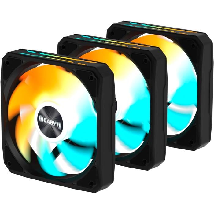 Вентилятор для корпуса Gigabyte EZ Chain Fan 120 PWM 120 мм 3 Pack Black (GP-GBT EZFAN1203)