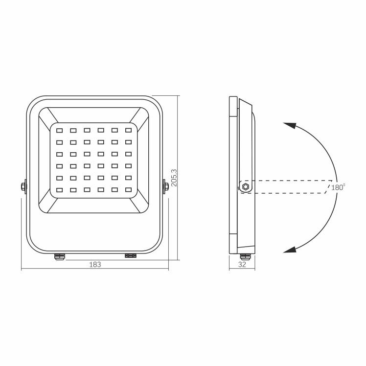 Прожектор VIDEX LED 50 W RGB 220 V (VL-F3-50-RGB) - фото 6