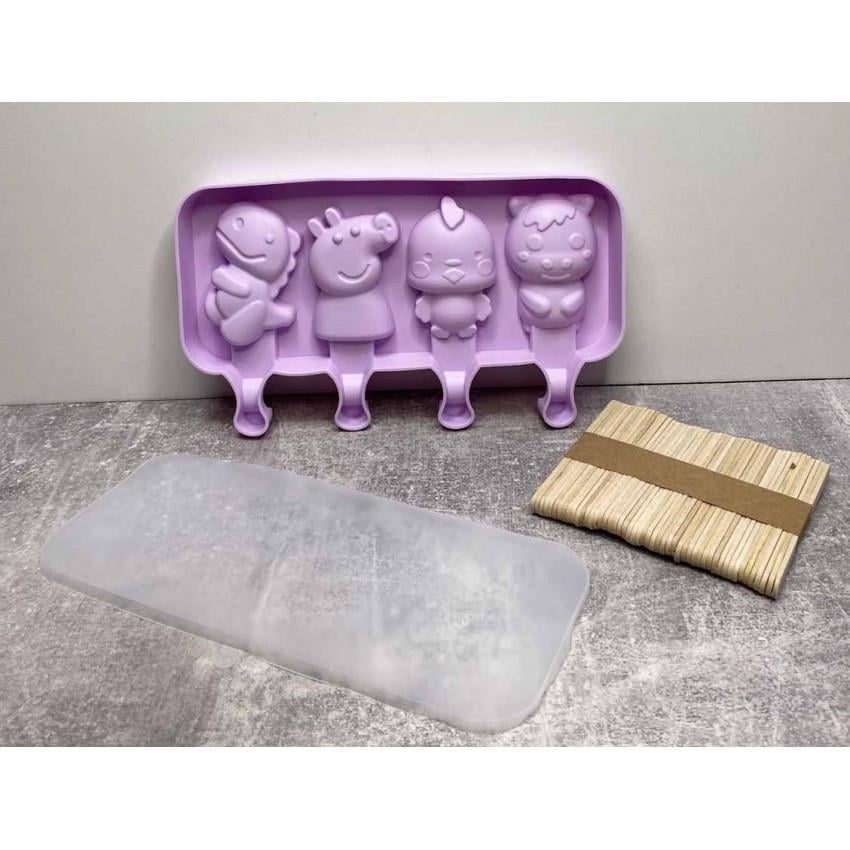 Форма силиконовая для мороженого и конфет Stenson 4417 с силиконовой крышкой Фиолетовый (1640421747)