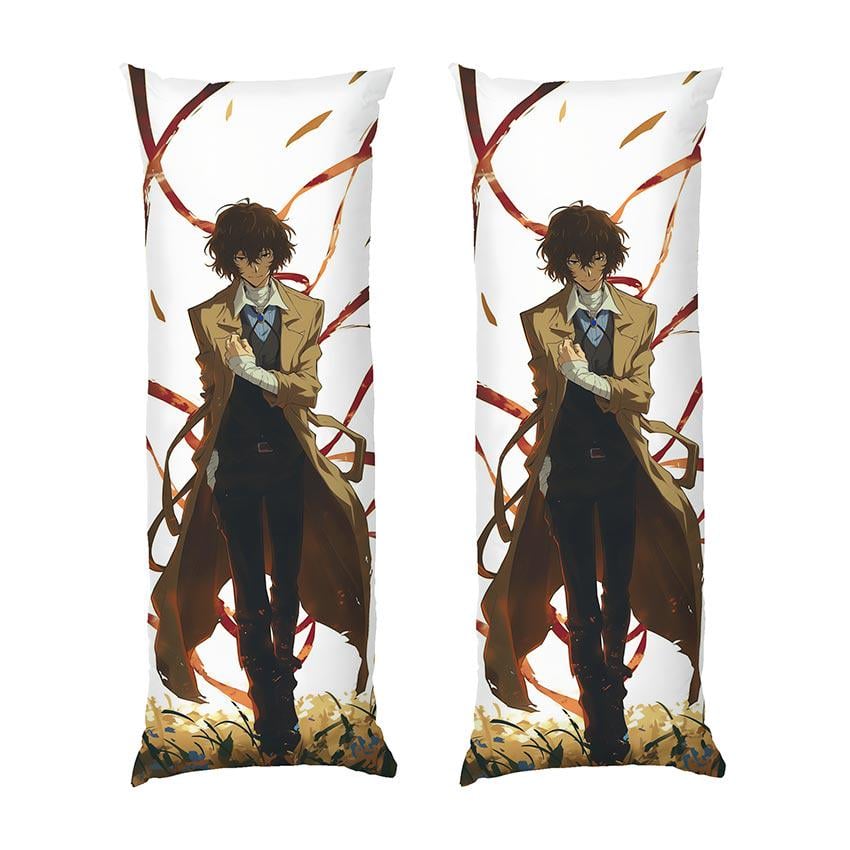 Подушка дакимакура Osamu Dazai Art Bungo Stray Dogs габардин 70х30 см (112551)