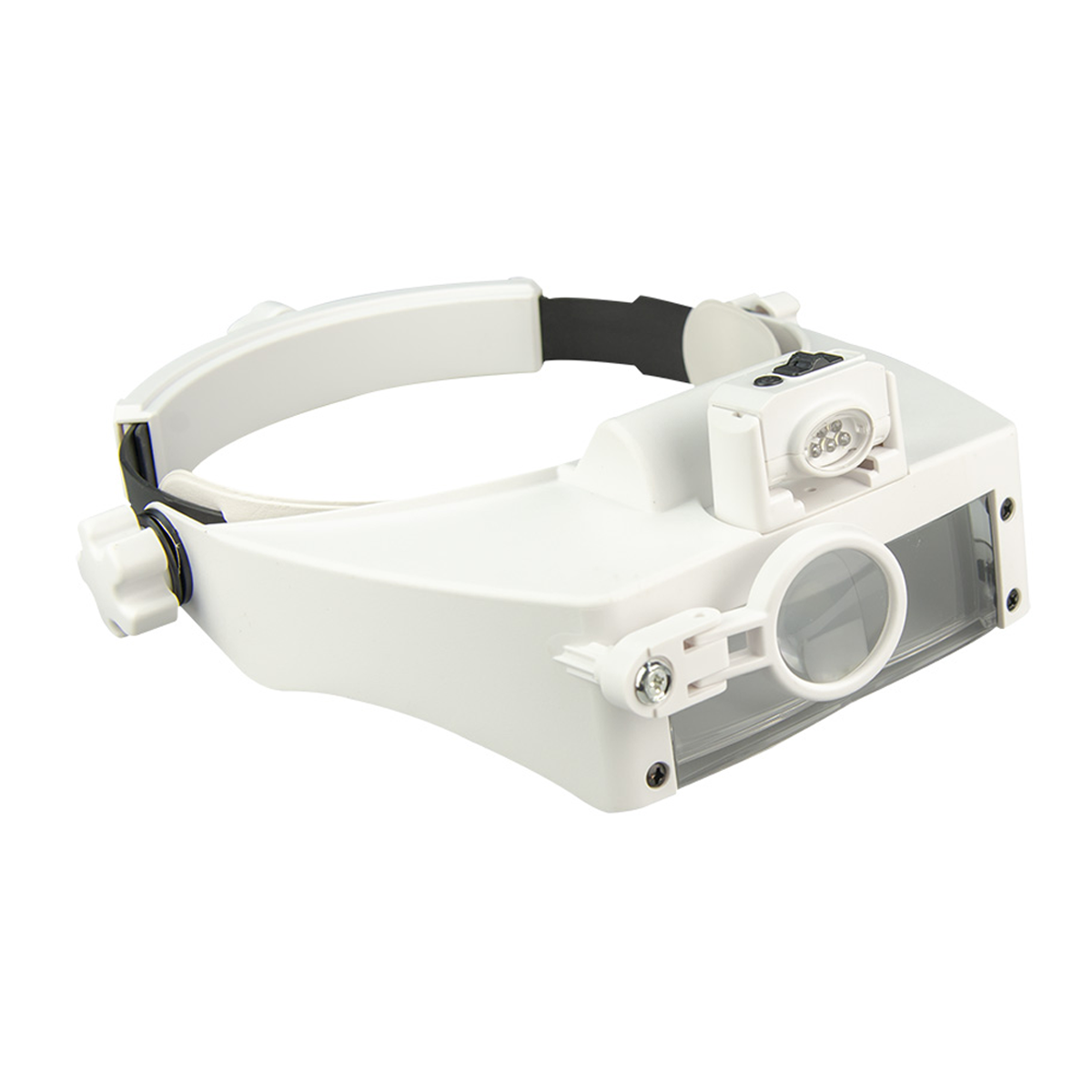 Лупа бинокулярная налобная MG81007 RD с 5LED подсветкой/монокуляром 3 линзы 5H 1,5X/3X/8X/9,5X/11X White (160421)