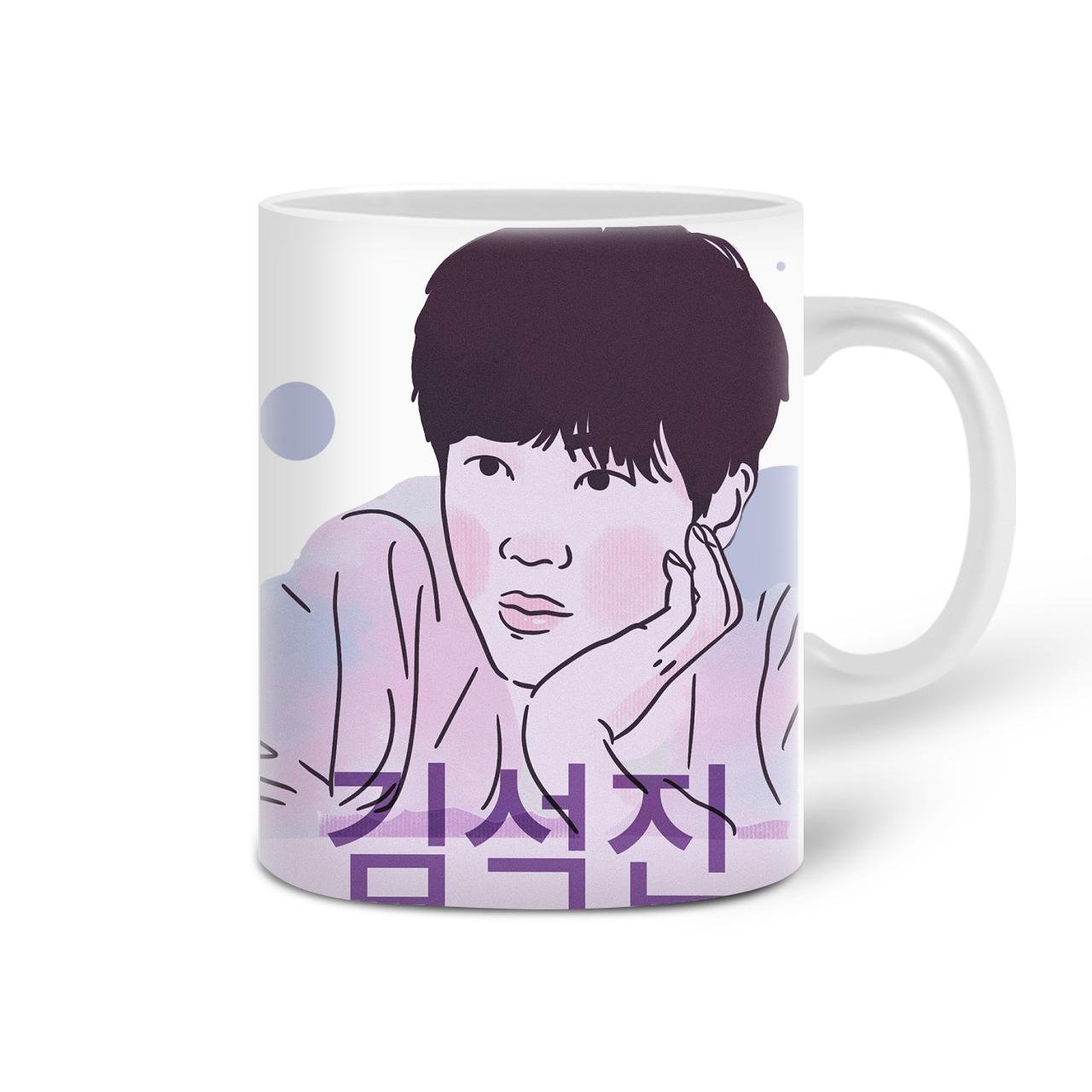 Чашка керамическая Kim Seok Jin BTS 330 мл (20259-3259)