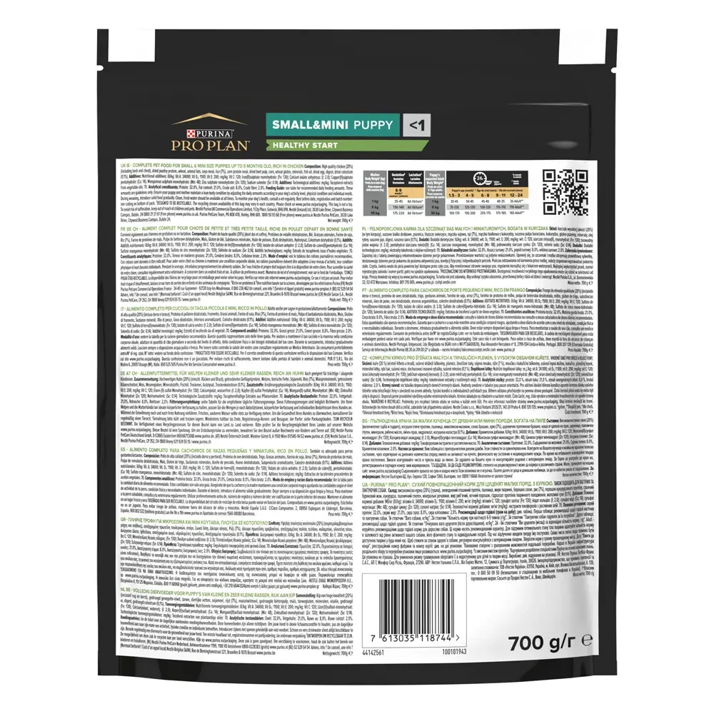 Сухой корм для щенков и молодых собак Pro Plan Puppy Small & Mini 700 г курица - фото 2