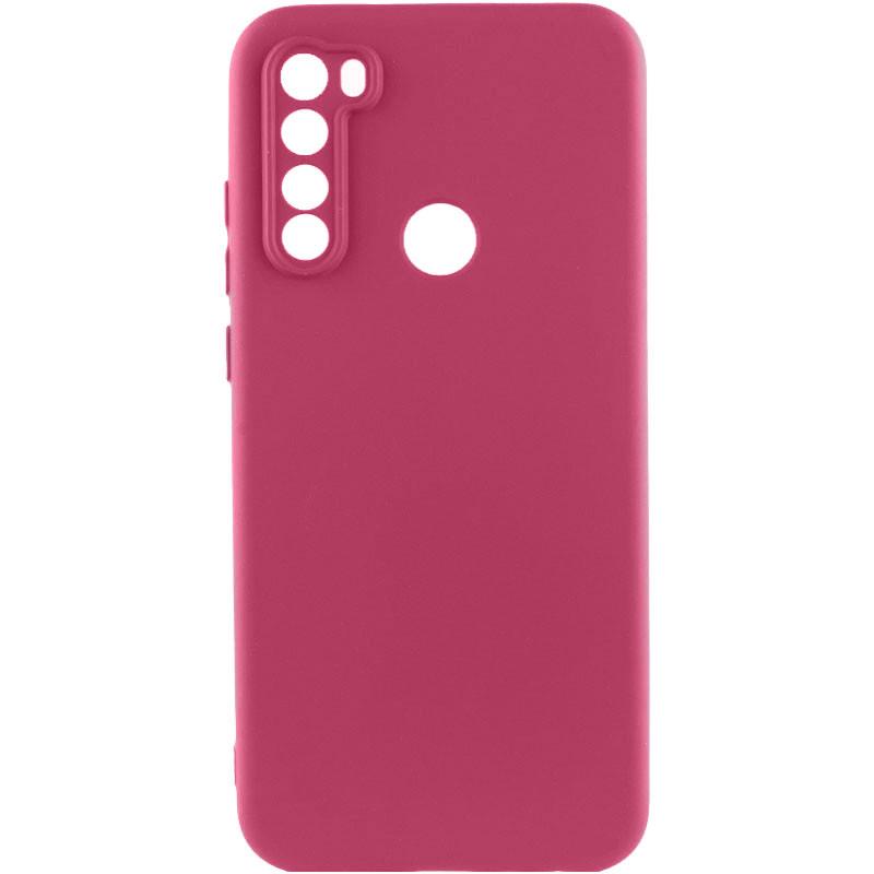 Противоударный чехол TPU GETMAN Liquid Silk Full Camera для Xiaomi Redmi Note 8T Бордовый/Marsala