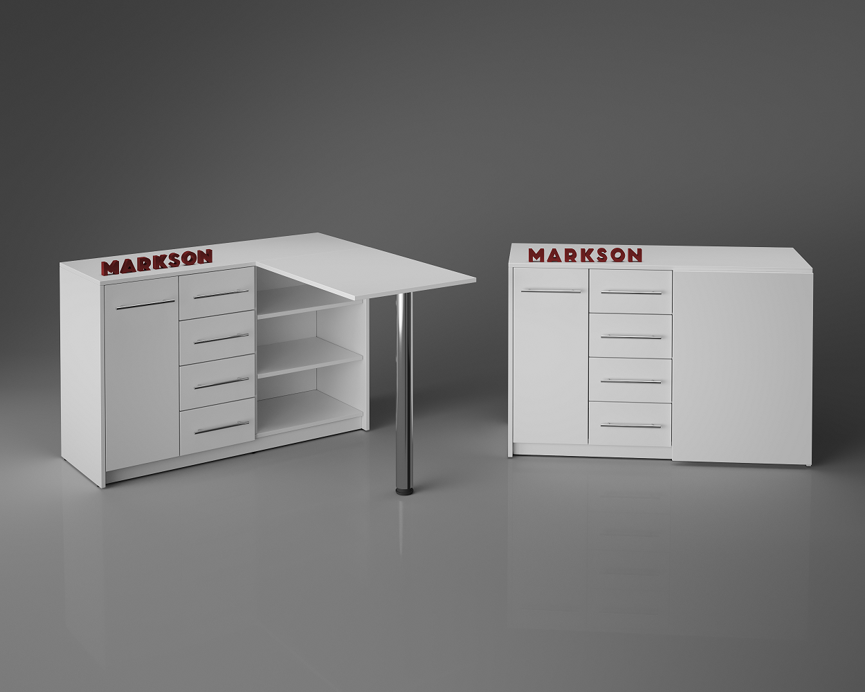 Маникюрный стол-комод М134 со складной столешницей Белый (21714845) - фото 2 Маникюрный стол-комод М134 со складной столешницей Белый (21714845) - фото 2