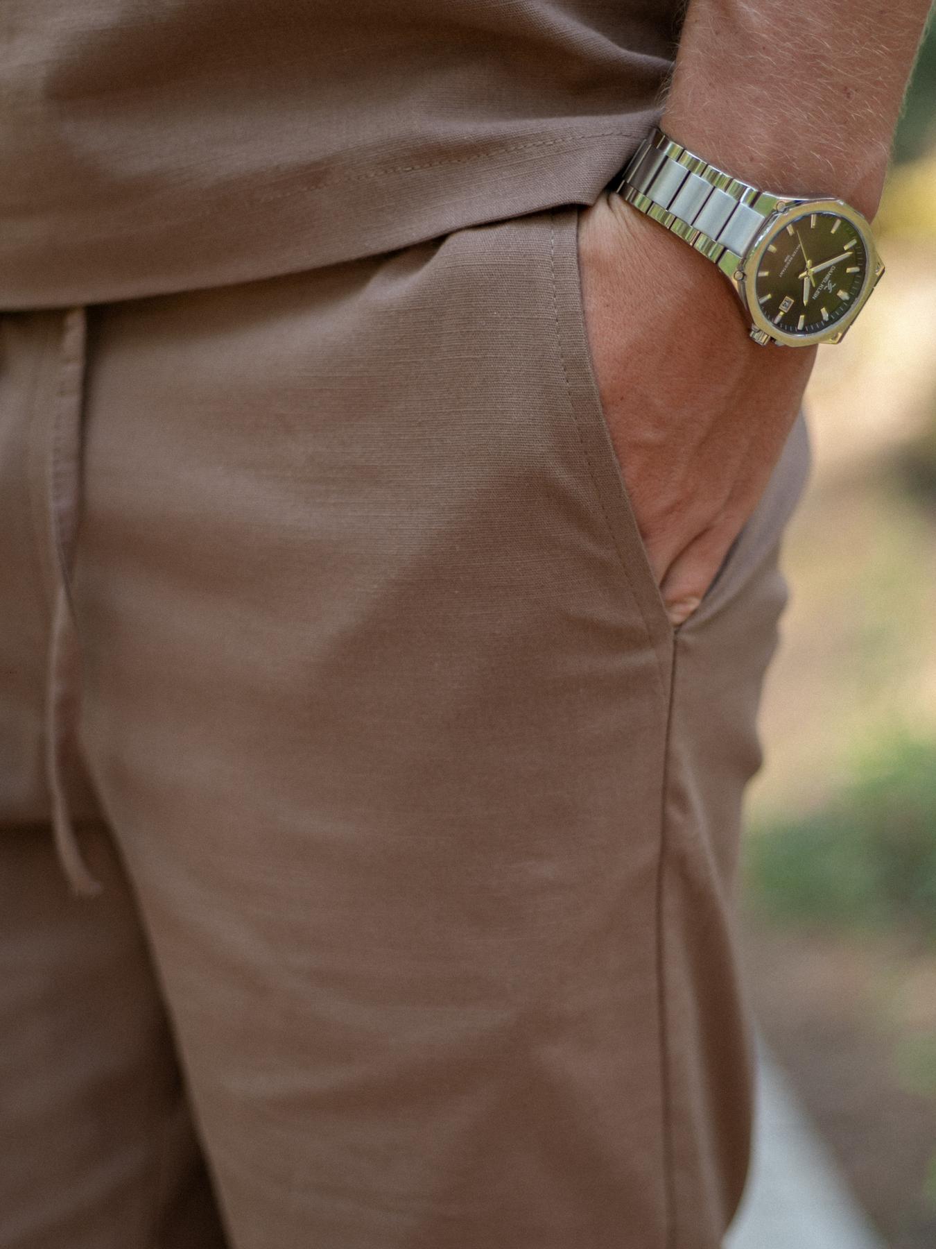 Костюм мужской Flax Intruder льняной S Коричневый (1624351714/4/1) - фото 7 Костюм мужской Flax Intruder льняной S Коричневый (1624351714/4/1) - фото 7