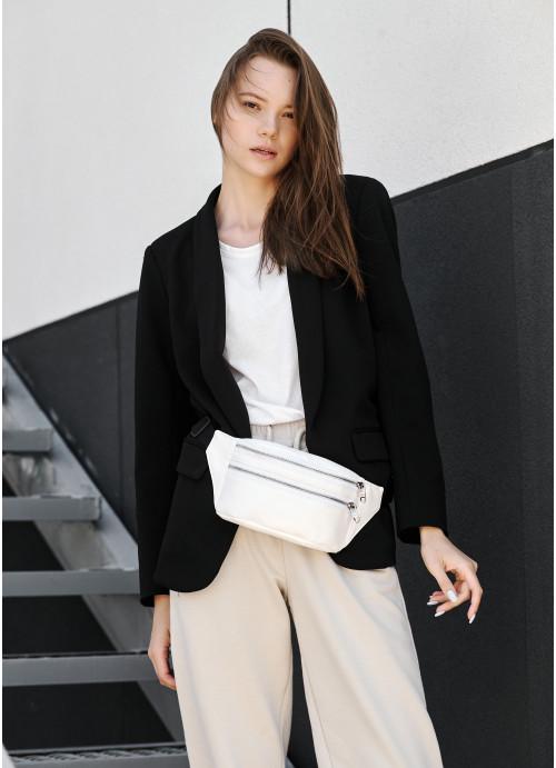 Сумка на пояс женская кожевенная Белый (2618897948) - фото 2