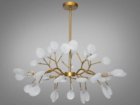 Люстра подвесная Diasha 45 ламп Золотой/Сатин (886-45A GD)