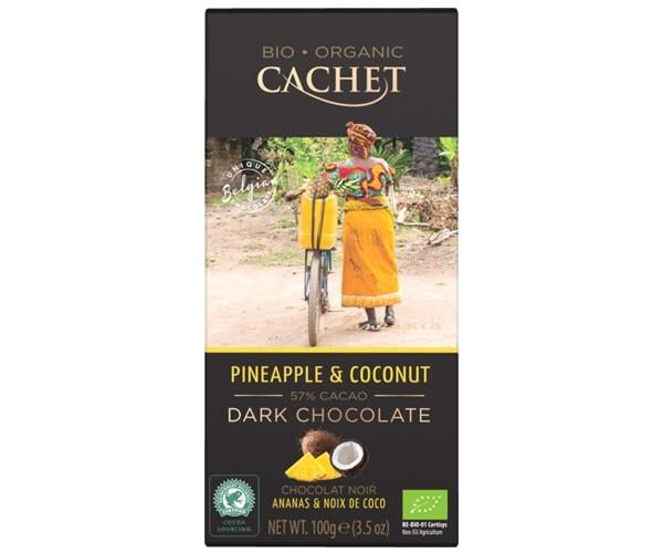 Шоколад Черный Cachet Pineapple and Coconut какао 100 г (21344)