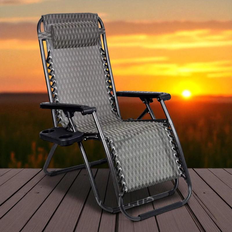 Крісло садове складане Zero Gravity до 120 кг Чорний - фото 9 Крісло садове складане Zero Gravity до 120 кг Чорний - фото 9