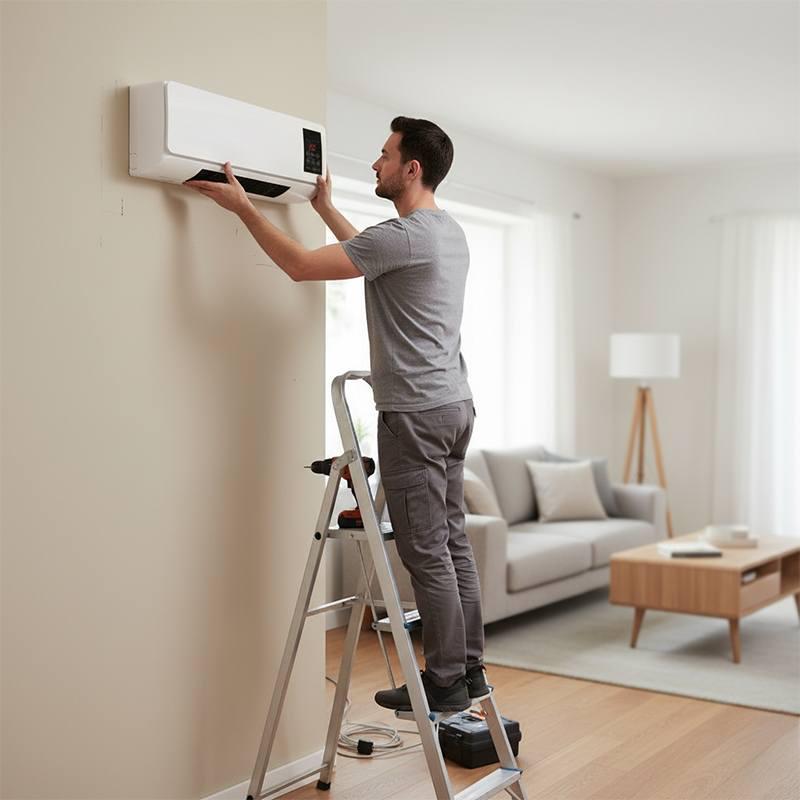 Тепловентилятор настенный 2000W с режимом обогрева охлаждения и пультом - фото 3