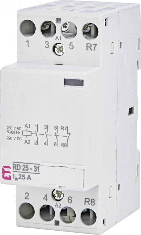 Контактор модульний ETI RD 25-31 4P 25A 3NO+1NC 230V (2464012)