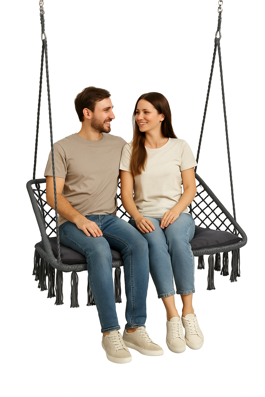 Качели WCG с подушкой двухместная 120 см Графитовый (QNSW09GR) - фото 8 Качели WCG с подушкой двухместная 120 см Графитовый (QNSW09GR) - фото 8