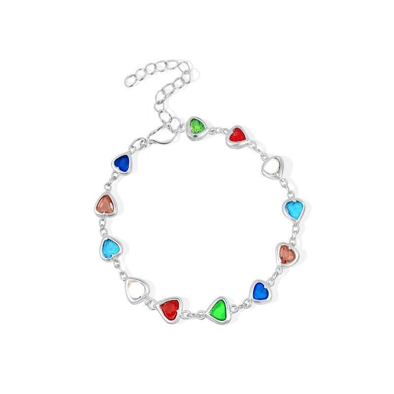 Женский браслет на руку с сердцами 1 шт. Серебристый (2789190592)