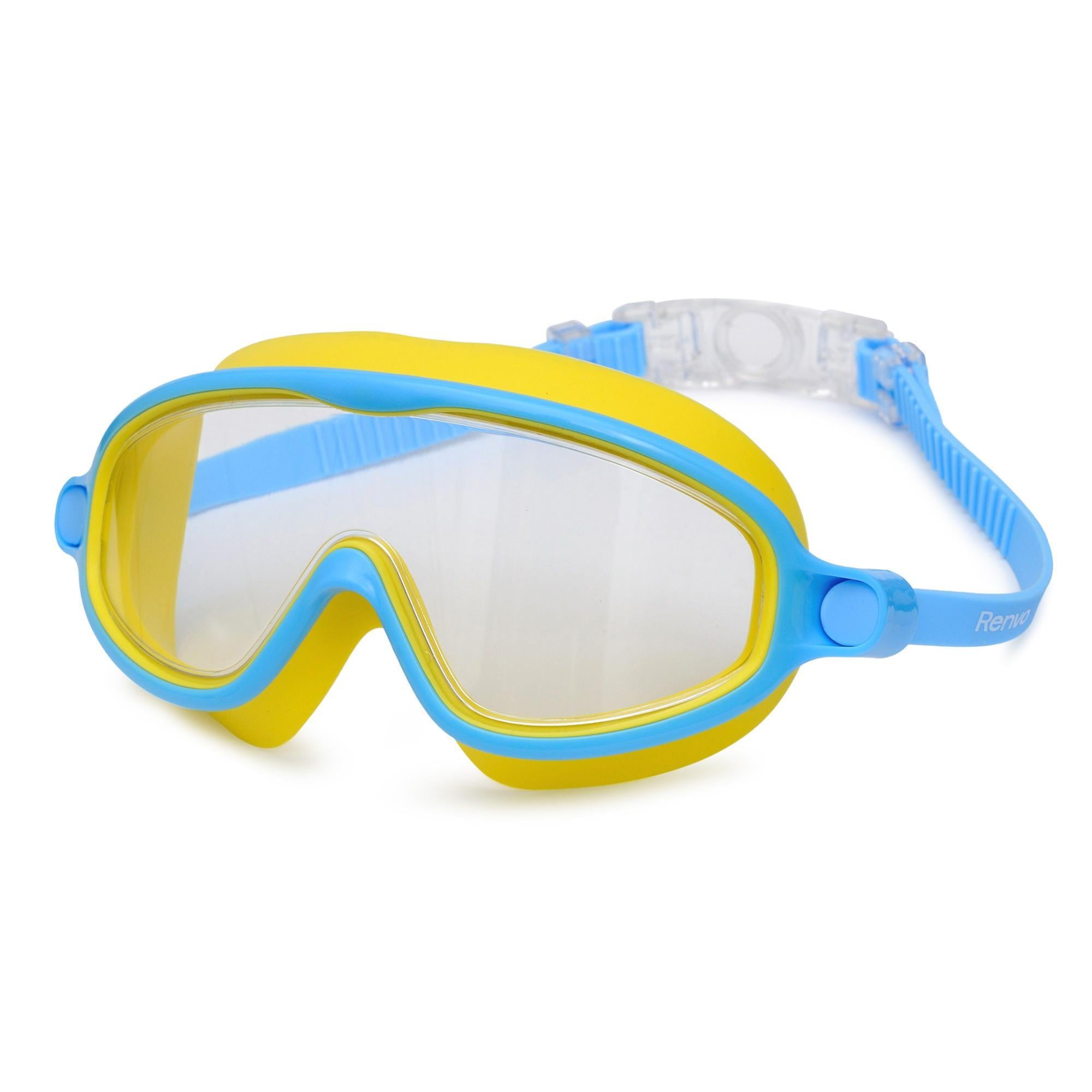 Маска для плавания детская Renvo Garsen JR Anti-fog OSFM Желтый/Голубой (1SM110-0408)