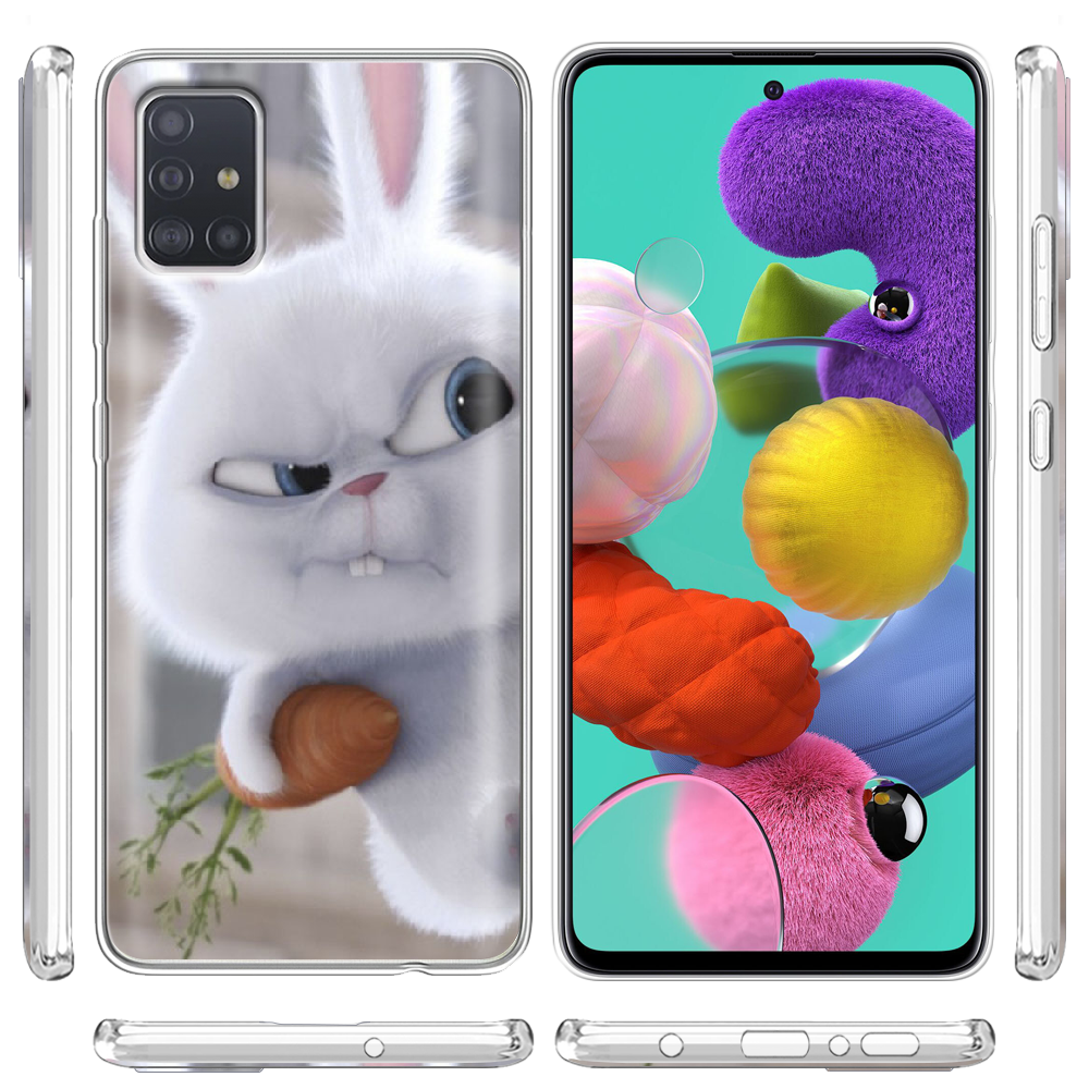 Чохол Boxface Samsung A515 Galaxy A51 Rabbit Snowball Прозорий силікон (38808-up1116-38808) - фото 3