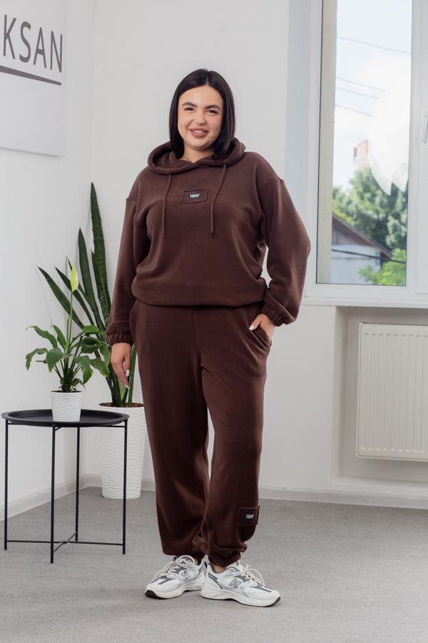 Костюм жіночий зимовий двійка Aksan XL Коричневий (25.2735_brown_48)