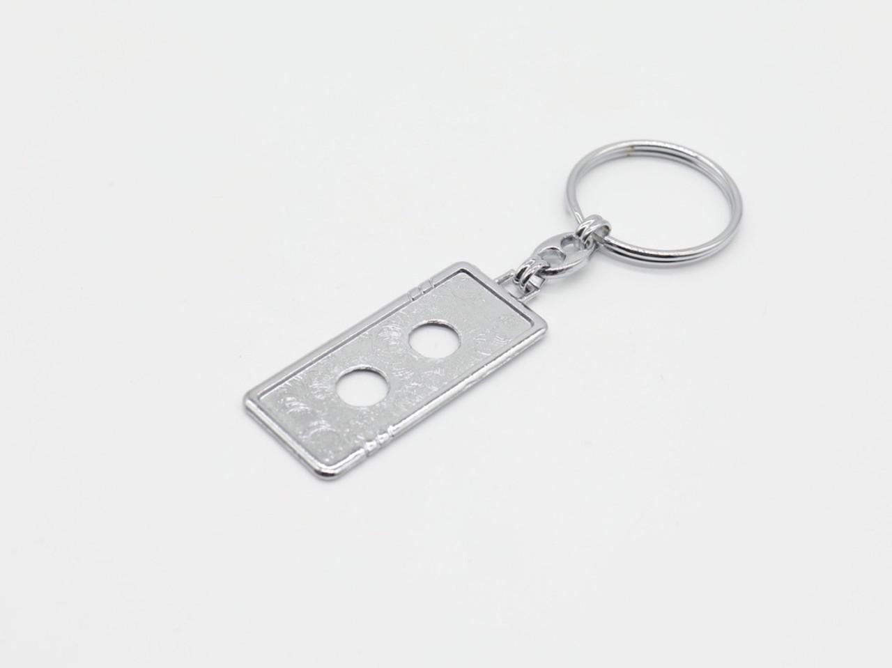 Основа для брелка под сублимацию 47х22 мм Серебряный (78534826)