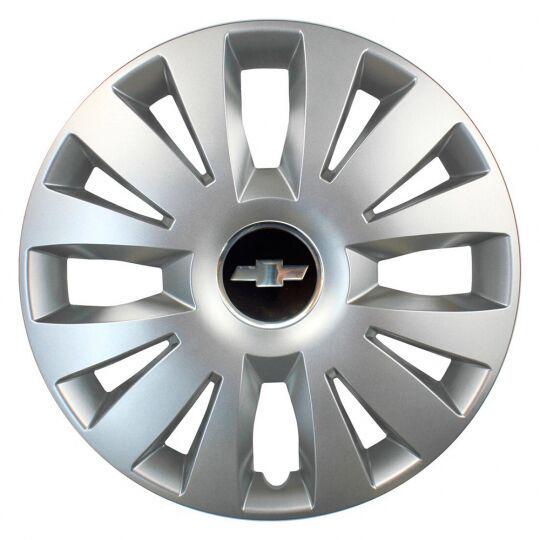Автомобильные колпаки SKS 324 R15 с логотипом Chevrolet 4 шт. Серебристый