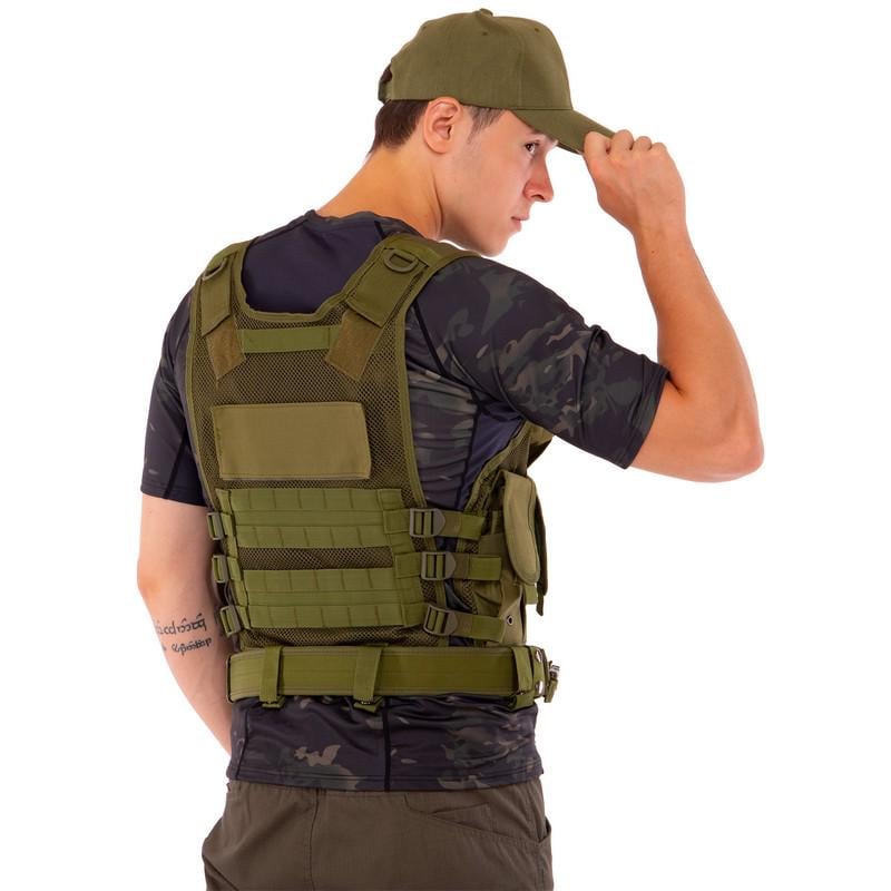 Розвантажувальний жилет універсальний на 8 кишень SP-Sport Оливковий (ZK-27) - фото 7 Розвантажувальний жилет універсальний на 8 кишень SP-Sport Оливковий (ZK-27) - фото 7