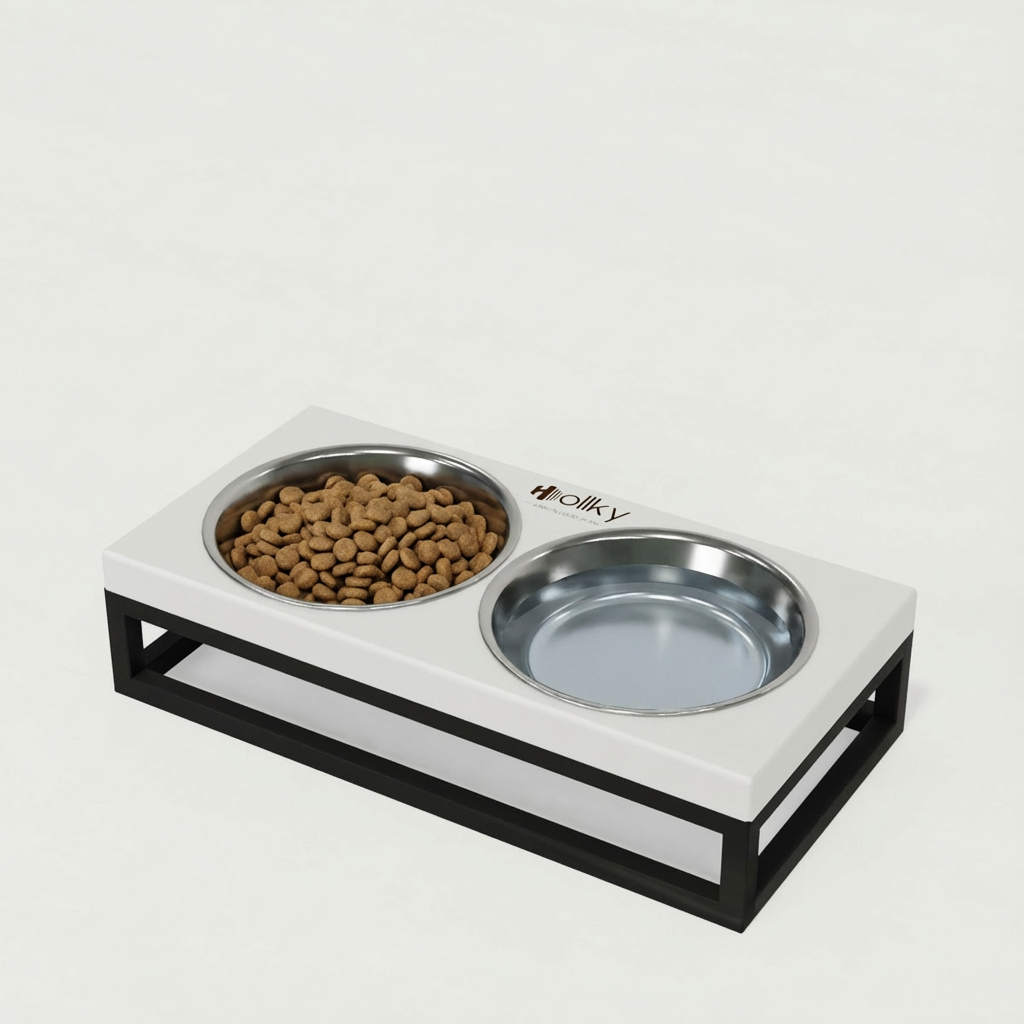 Миски на подставке для маленьких собак и котов Hollky Base XS 2х0,25 л (BXS-28145-BLWH)