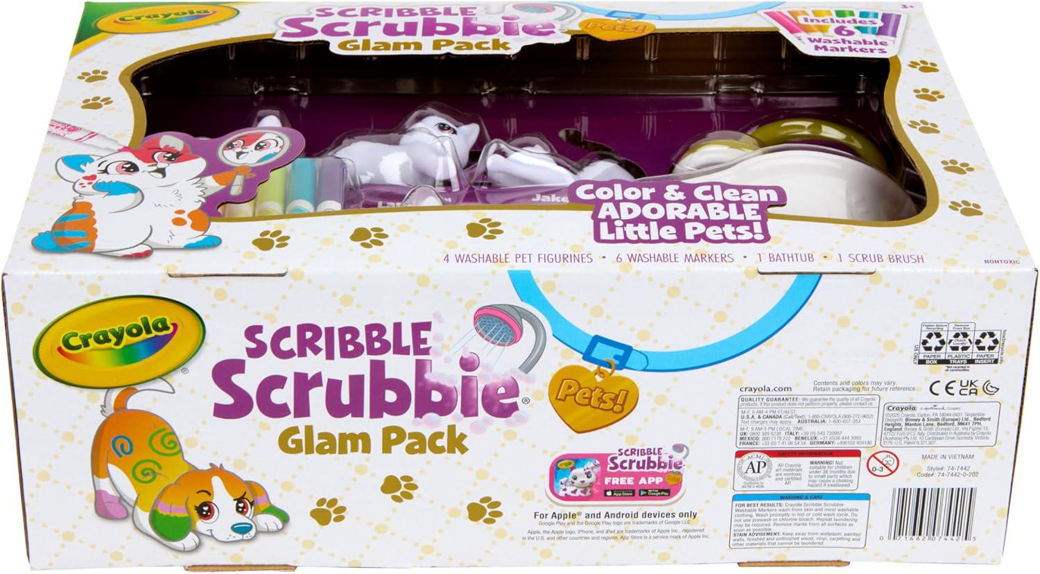 Набір для творчості Crayola Scribble Scrubbies Glam Pack 4 Pets! (74-7442) - фото 9 Набір для творчості Crayola Scribble Scrubbies Glam Pack 4 Pets! (74-7442) - фото 9