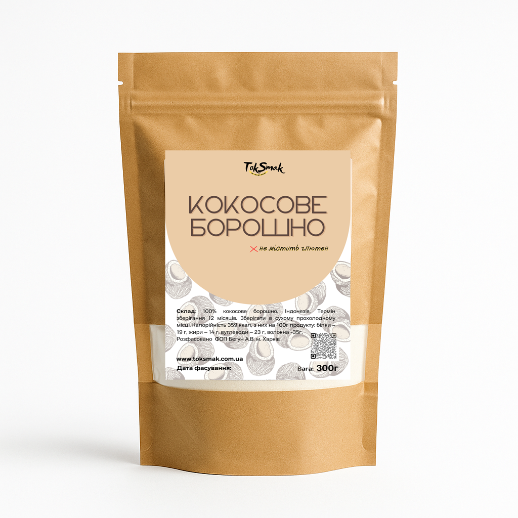 Мука кокосовая органическая TokSmak 300 г без глютена (1482116907) Мука кокосовая органическая TokSmak 300 г без глютена (1482116907)