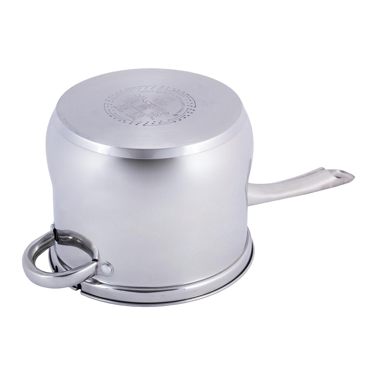 Кастрюля-фритюрница Kamille KM-5852 из нержавеющей стали со стеклянной крышкой и дуршлагом 3,5 л Стальной (124-84-5852) - фото 5 Кастрюля-фритюрница Kamille KM-5852 из нержавеющей стали со стеклянной крышкой и дуршлагом 3,5 л Стальной (124-84-5852) - фото 5