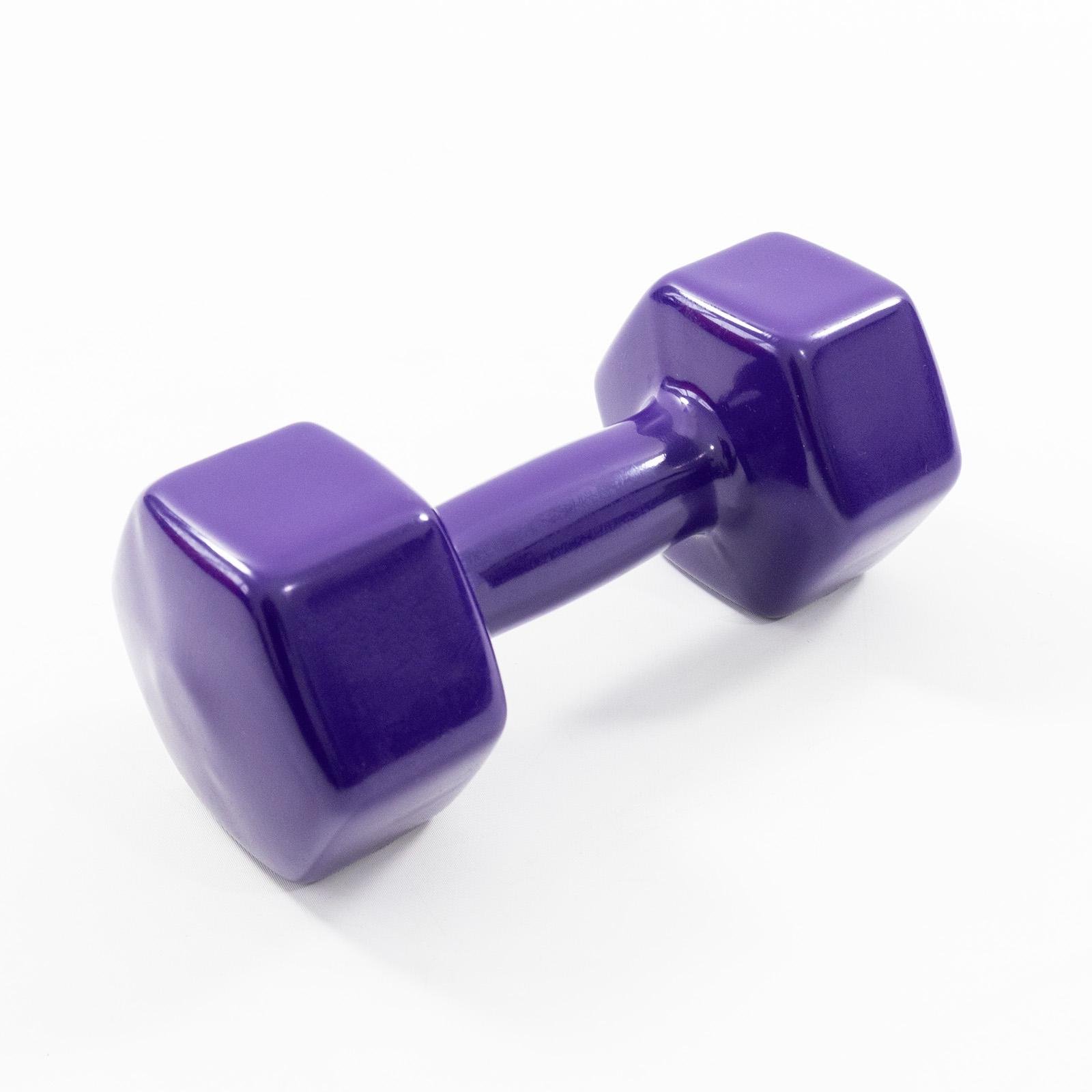 Гантель для фітнесу вінілова цільна Osport Profi 8 кг Фіолетовий (OF-0137)