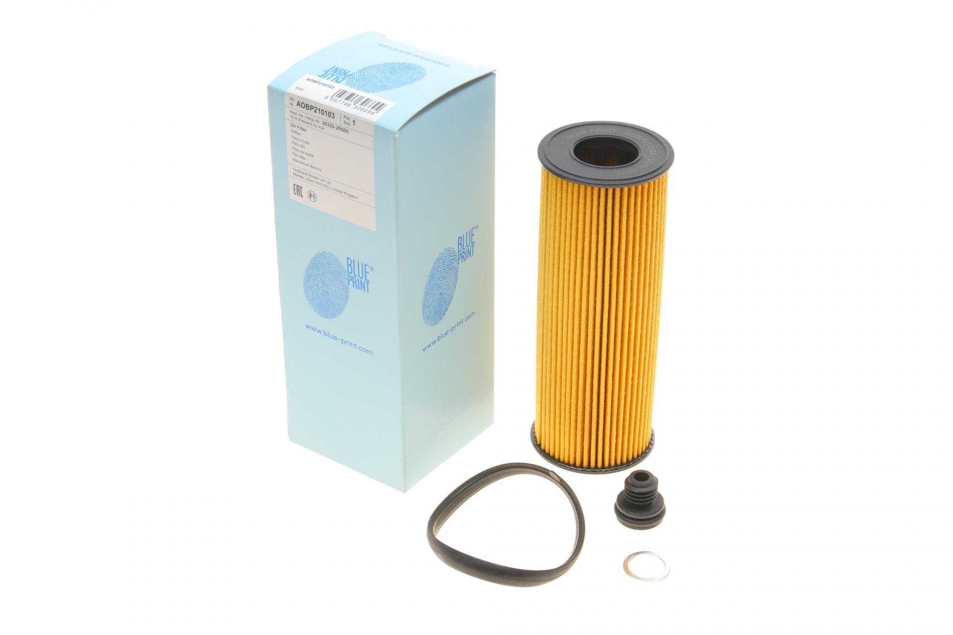 Фильтр масляный BLUE PRINT для Hyundai Santa Fe/Tucson 2,0/2,2CRDi 18- (ADBP210103)