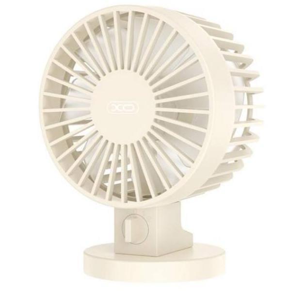 Настільний вентилятор Xo MF82 Desktop USB Dual Blade Fan Бежевий