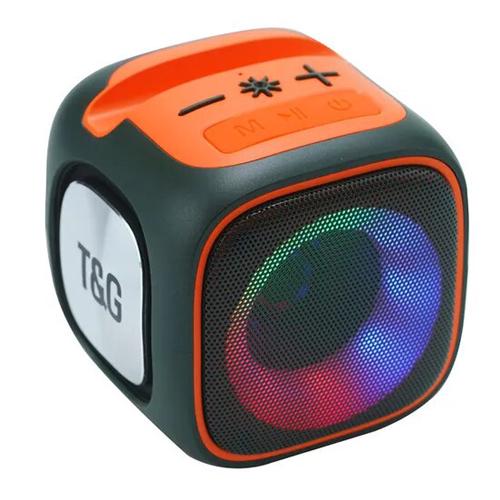 Портативная колонка TG359 Bluetooth 7 W с RGB подсветкой Green (594015)