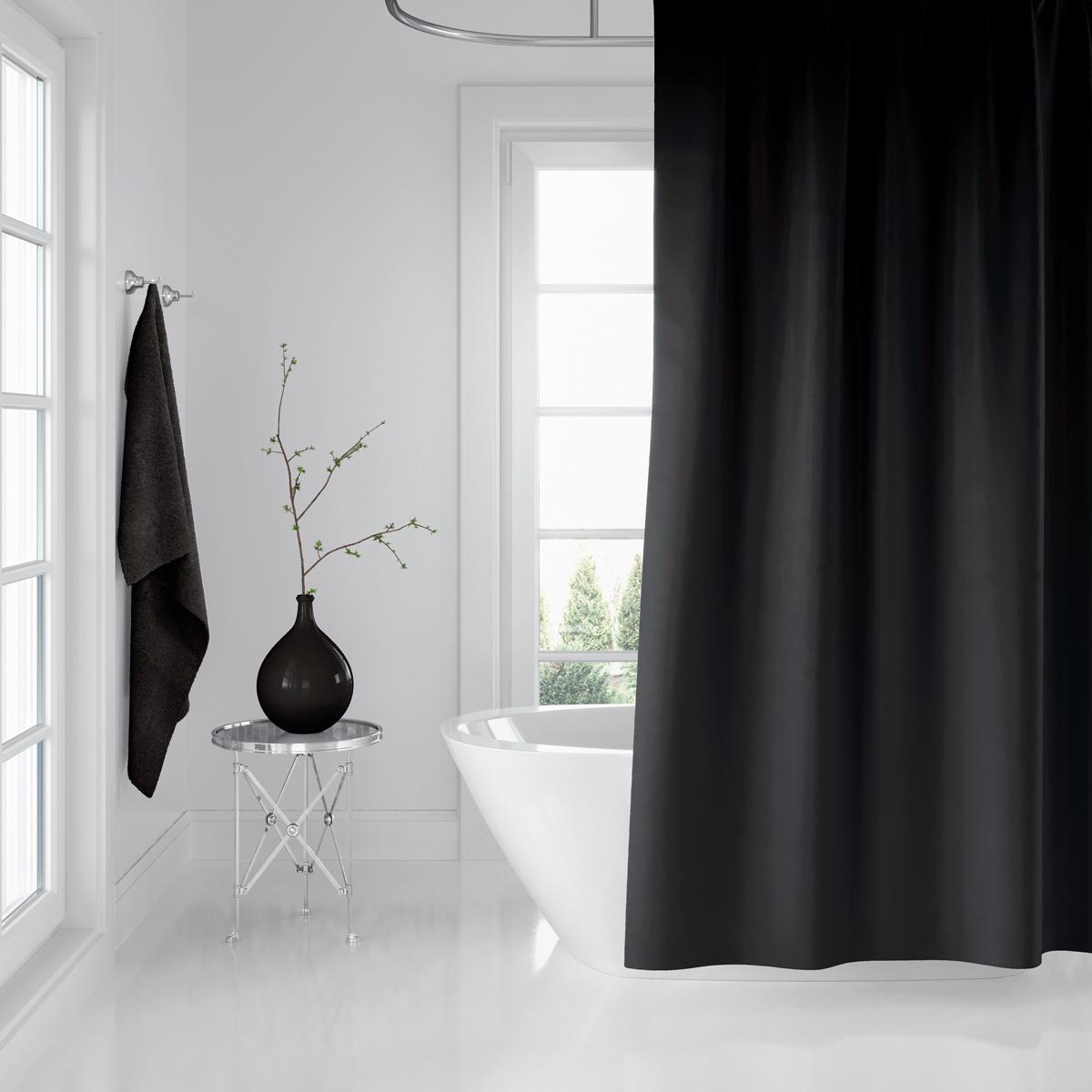 Штора для ванной Tropik Black 240x200 см (0010-black/240)
