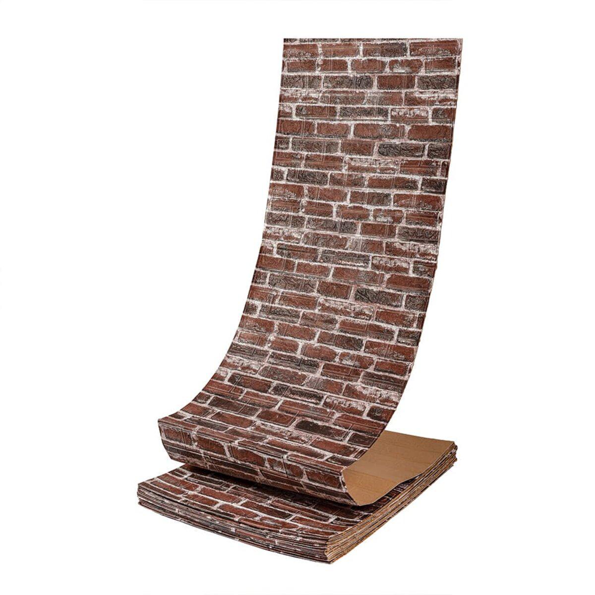 3D-панель самоклеющаяся под кирпич 19600x700x3 мм Красный (SW-00001333)