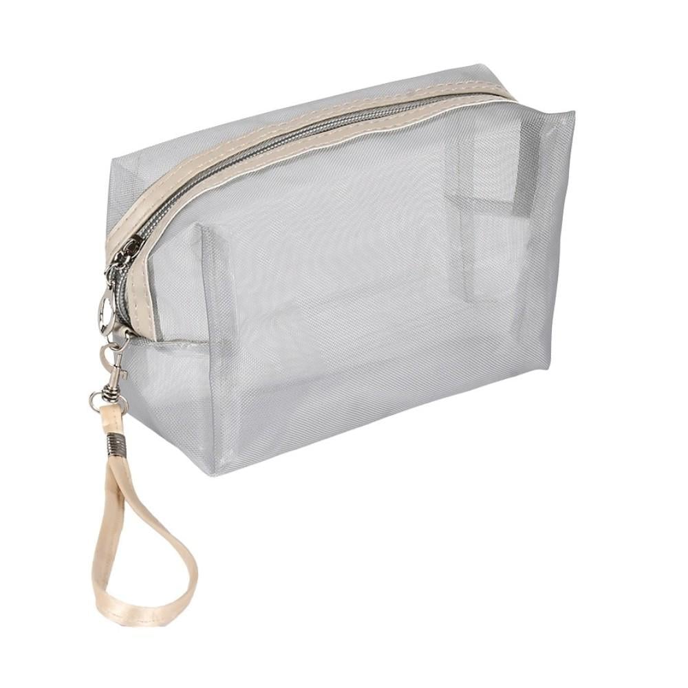 Косметичка дорожная Stenson Oxford 16х12х7 см Серый/Бежевый (R97692-1)