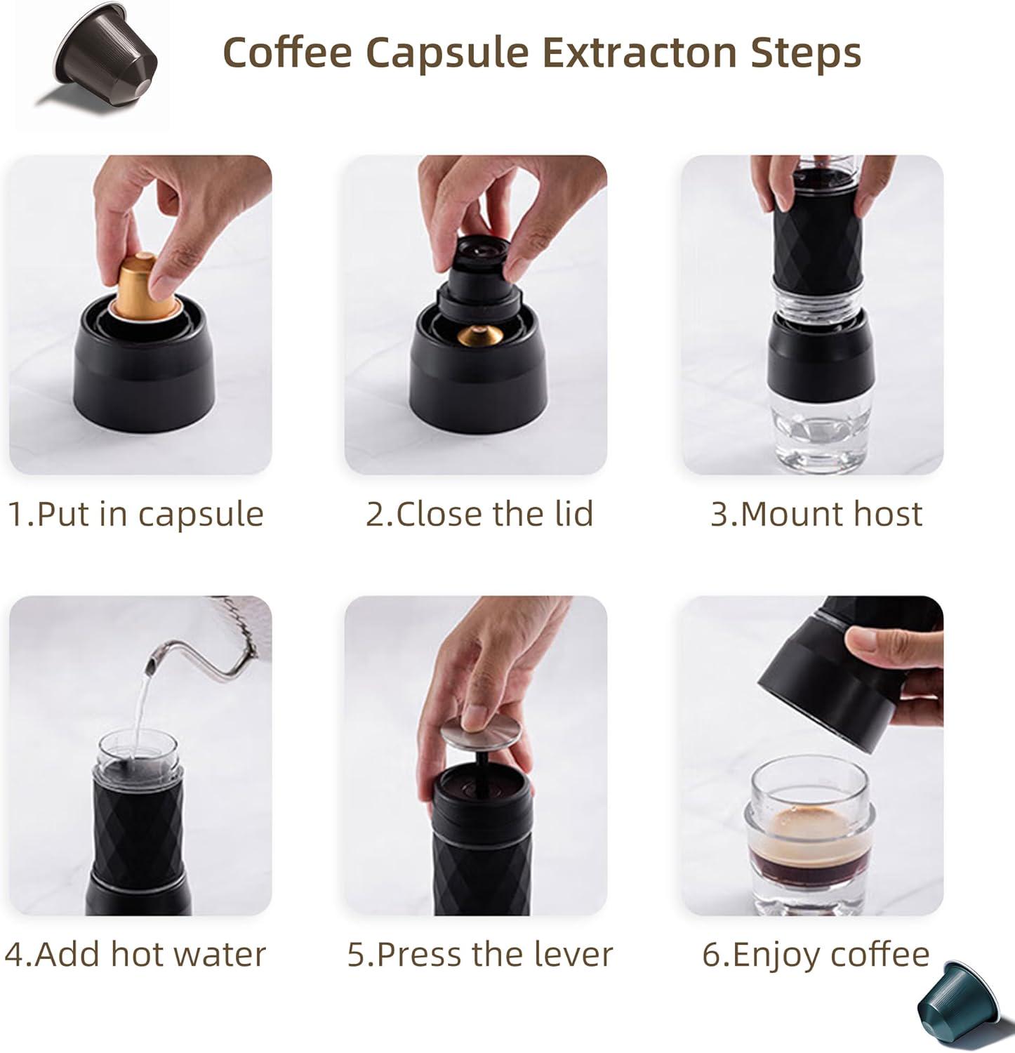 Кофеварка портативная Biolomix Espresso Machine HS-8439 для капсул и молотого кофе Черный (2387) - фото 8 Кофеварка портативная Biolomix Espresso Machine HS-8439 для капсул и молотого кофе Черный (2387) - фото 8