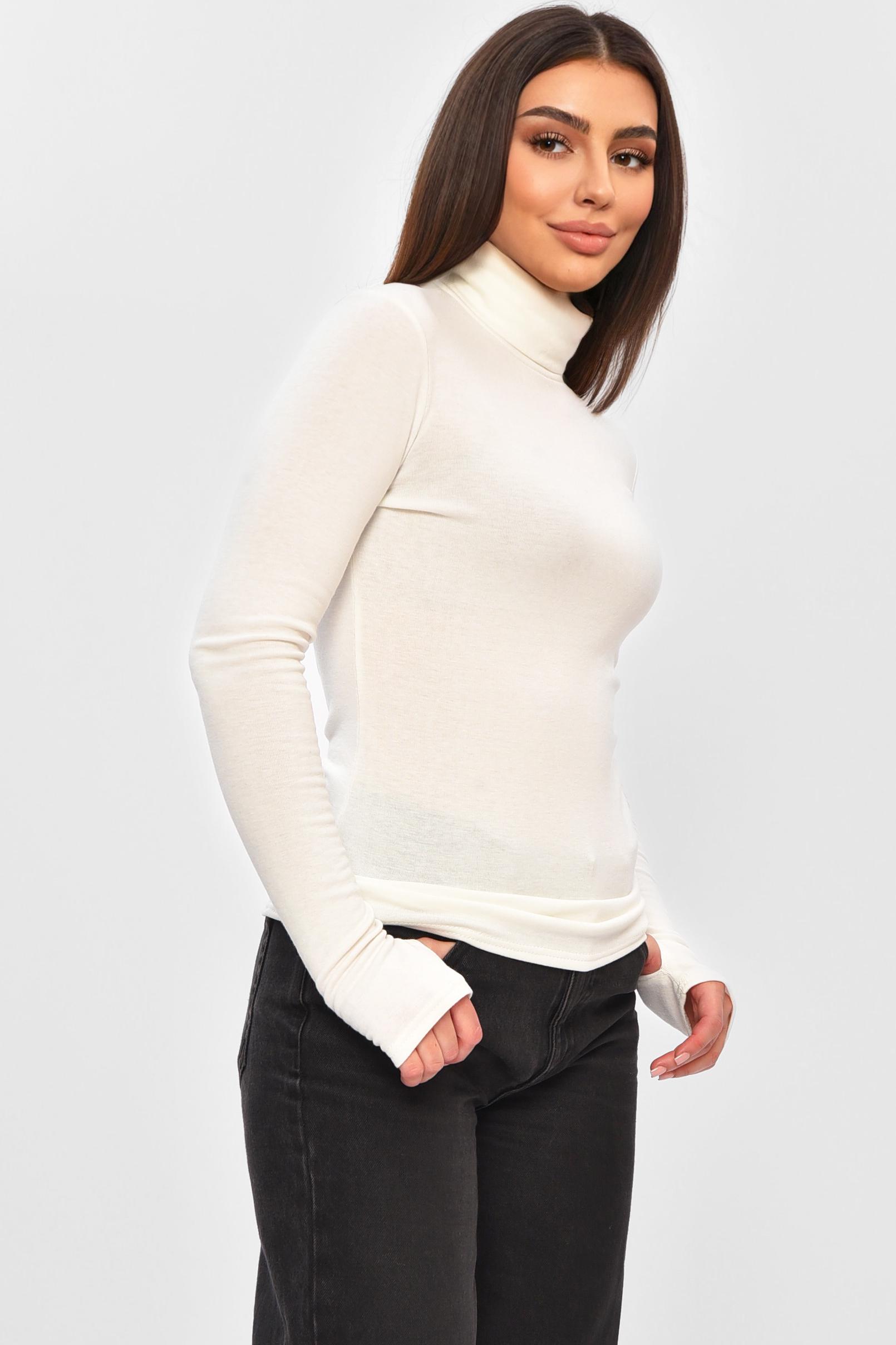 Гольф жіночий 203189 однотонний на мікрофлісі M-L Молочний (203189_!320828_44-46) - фото 2 Гольф жіночий 203189 однотонний на мікрофлісі M-L Молочний (203189_!320828_44-46) - фото 2