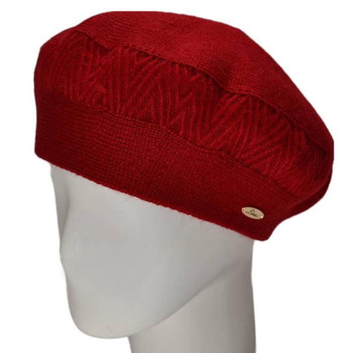 Берет женский Lirus Луиза двойной шерстяной Красный (111538)