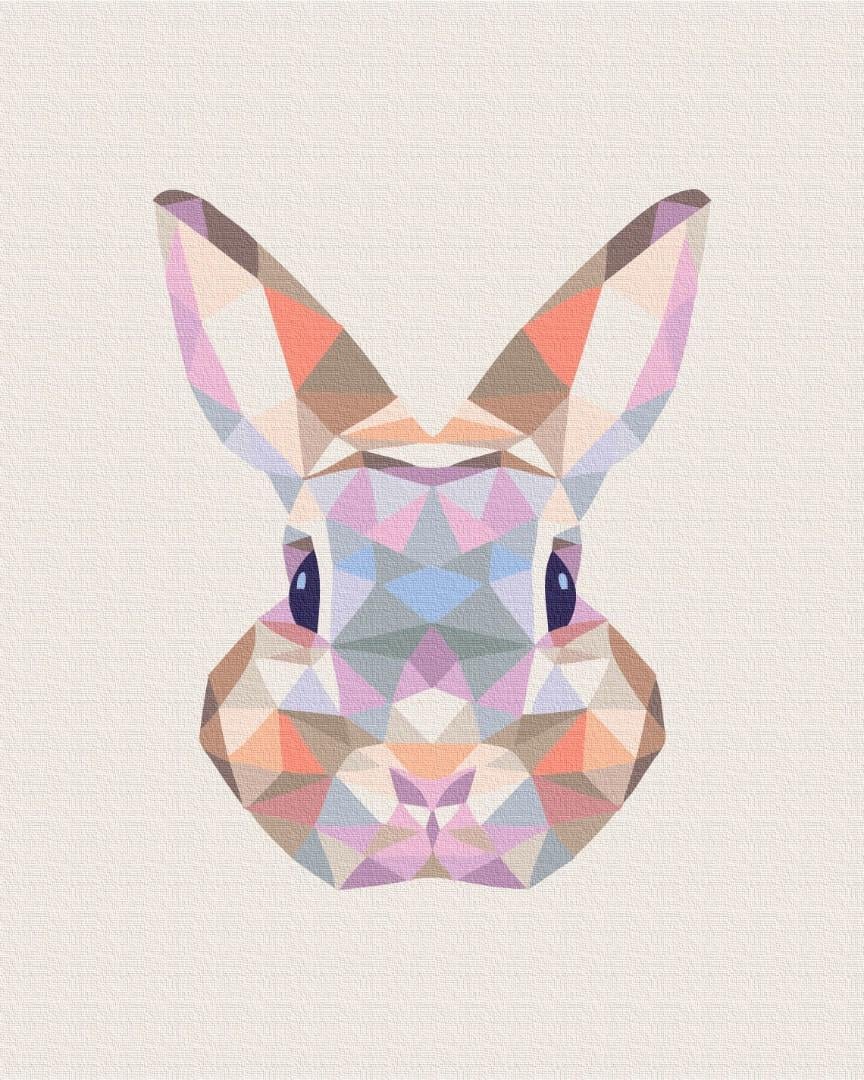 Картина по номерам Brushme BS52252 Кролик в мозаике 40х50 см (1791883893)