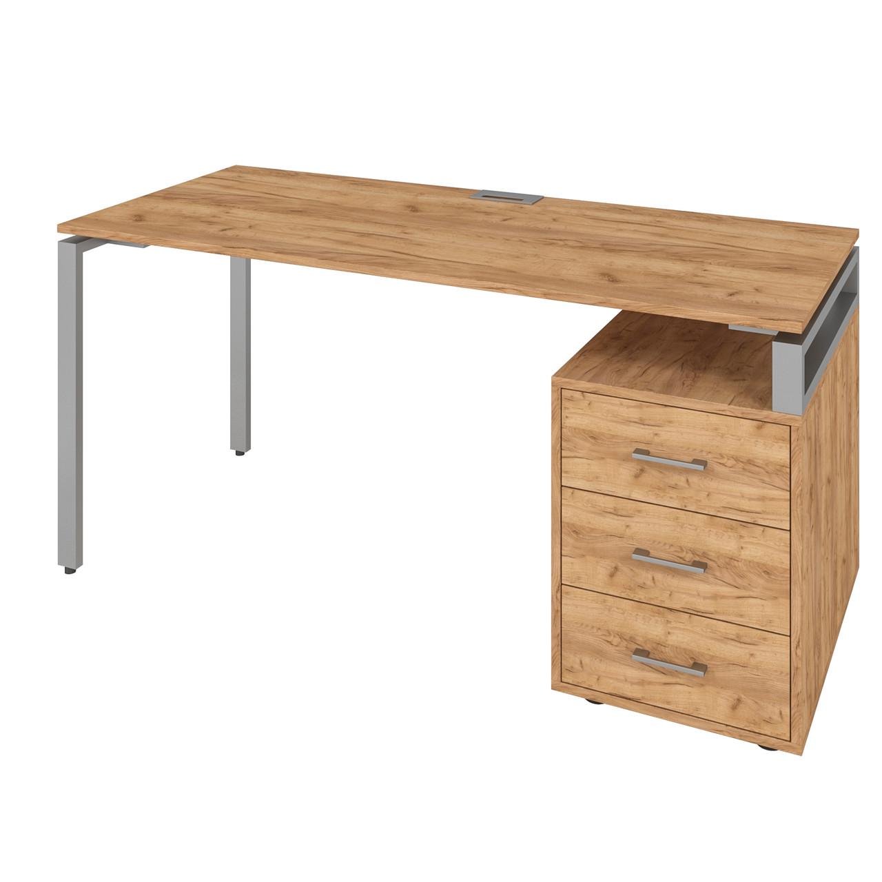 Офісний письмовий стіл Loft Details LM160 160x160x75 см Дуб крафт золотий (70233)